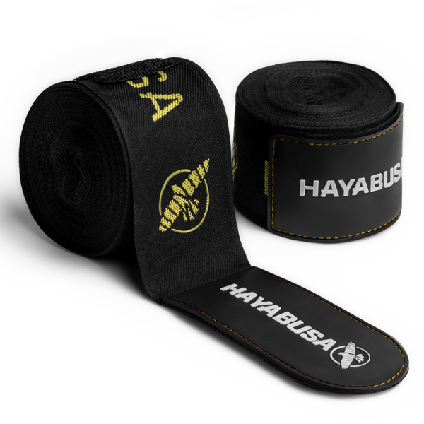 Hayabusa Deluxe Hand Wraps Black Gold One Size 180 in