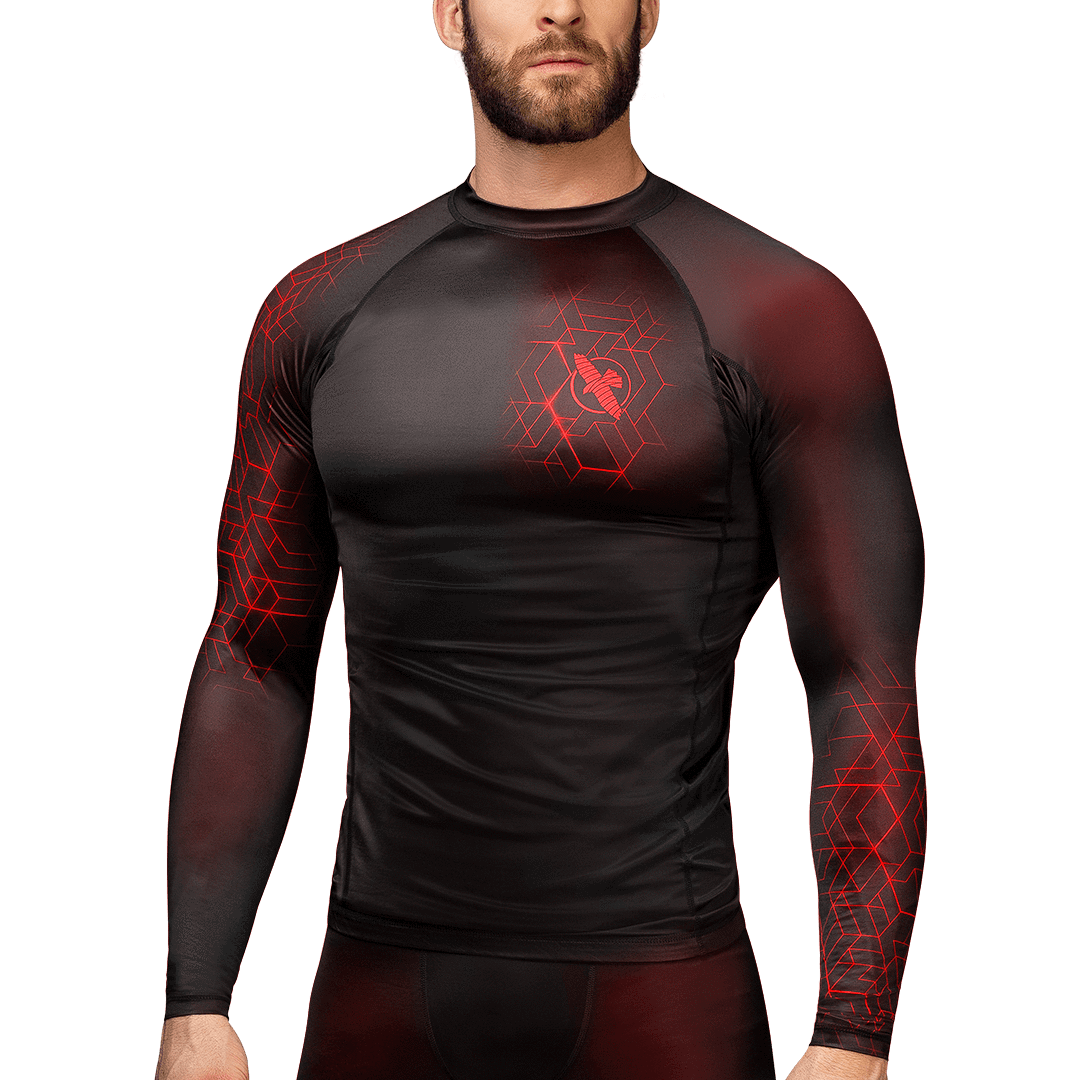 Hayabusa Geo Long Sleeve Rash Guard | Jiu Jitsu & No gi BJJ • Hayabusa
