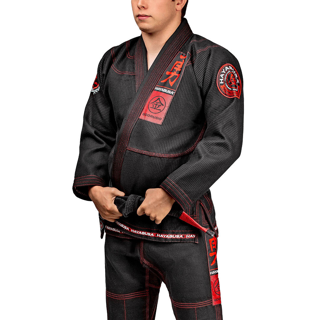 Hayabusa Goorudo 3 Gold Weave Jiu Jitsu Gi Black / A0