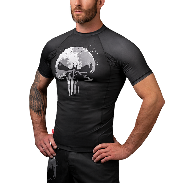 Hayabusa Marvel s The Punisher Short Sleeve Rash Guard Black X Large